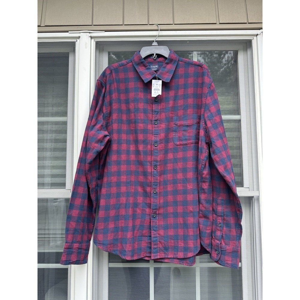 J.Crew Men's X-Large classic  Flannel Shirt NWT 100% Cotton